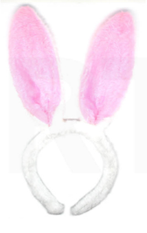 Pink and White Bunny Ears - Miss Kitty's Costumes