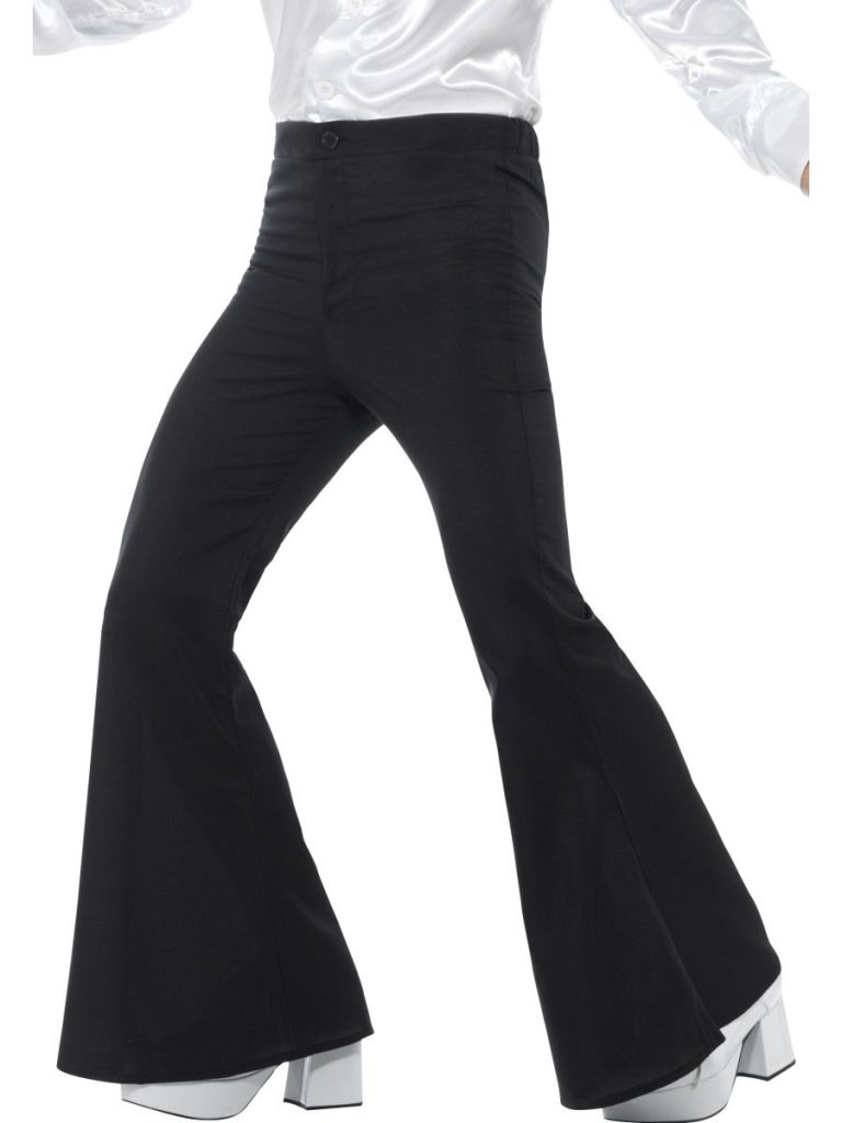 Black 70's disco flares - Miss Kitty's Costumes