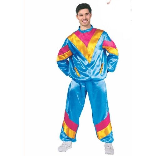 Adult 80's Tracksuit - Blue - Miss Kitty's Costumes